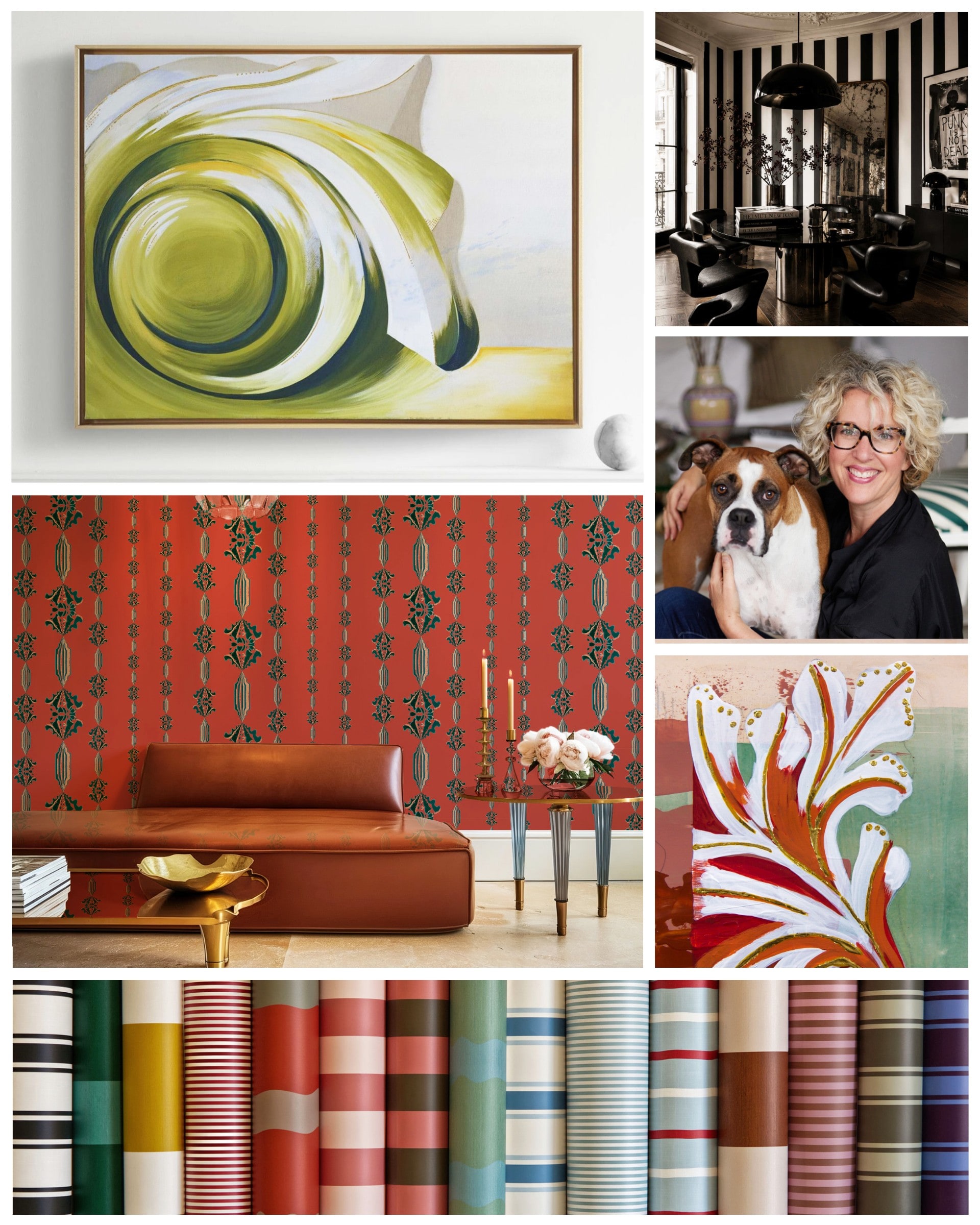 Artwork by Teale Hatheway | Striped Wallpaper